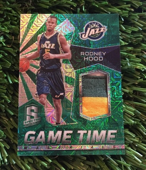 2015-16 Spectra Rodney Hood Game Time Emerald 3 CLR Patch Jazz #ED 1/5 eBay 1/1
