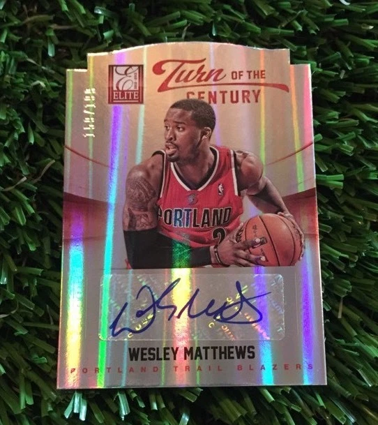 2012-13 Elite Turn of the Century Autographs #45 Wesley Matthews #ED /199
