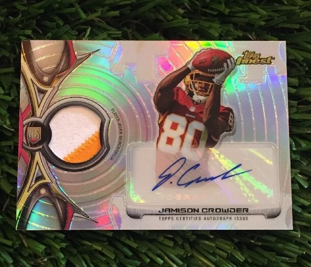 Jamison Crowder 2015 Topps Finest Rookie Refractor 2 CLR Patch Auto REDSKINS
