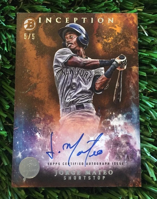 2016 Bowman Inception Jorge Mateo Orange Parallel On Card Auto #ED 5/5 eBay 1/1
