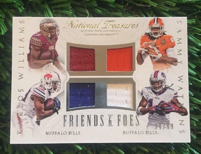 2015 National Treasures SAMMY WATKINS & KARLOS WILLIAMS Friends & Foes #ED /99
