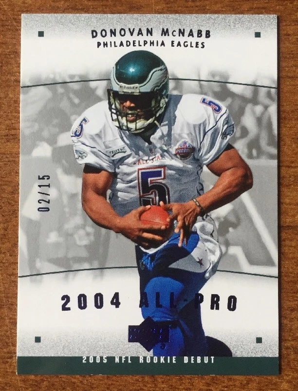 2005 UPPER DECK NFL ROOKIE DEBUT DONOVAN MCNABB #AP-2 #ED /15 SSP
