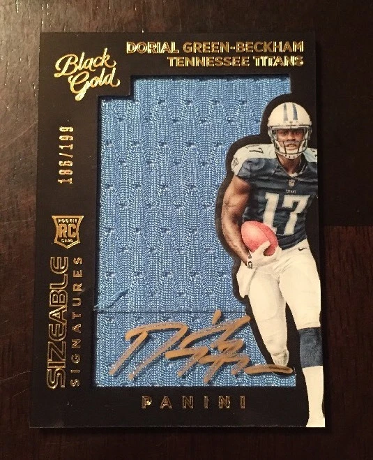 2015 Black Gold DORIAL GREEN-BECKHAM SIZEABLE SIGNATURES RC RELIC AUTO #D /199
