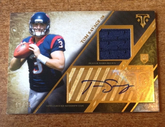2014 Topps Triple Threads Tom Savage RPA /25
