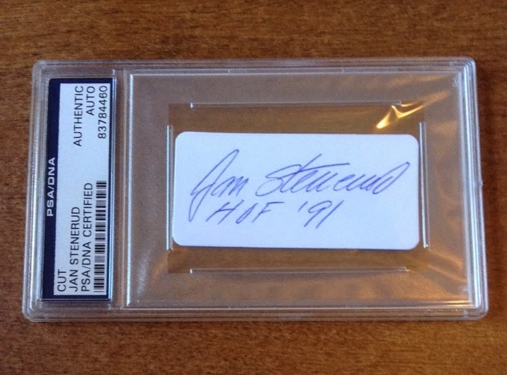 Jan Stenerud signed autograph auto cut Football Hall of Fame PSA Slabbed
