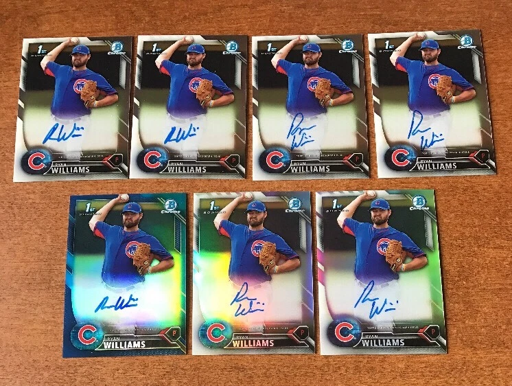 LOT OF (7) 2016 Bowman Chrome BASE @ Refractors Ryan Williams /150 /499 /499
