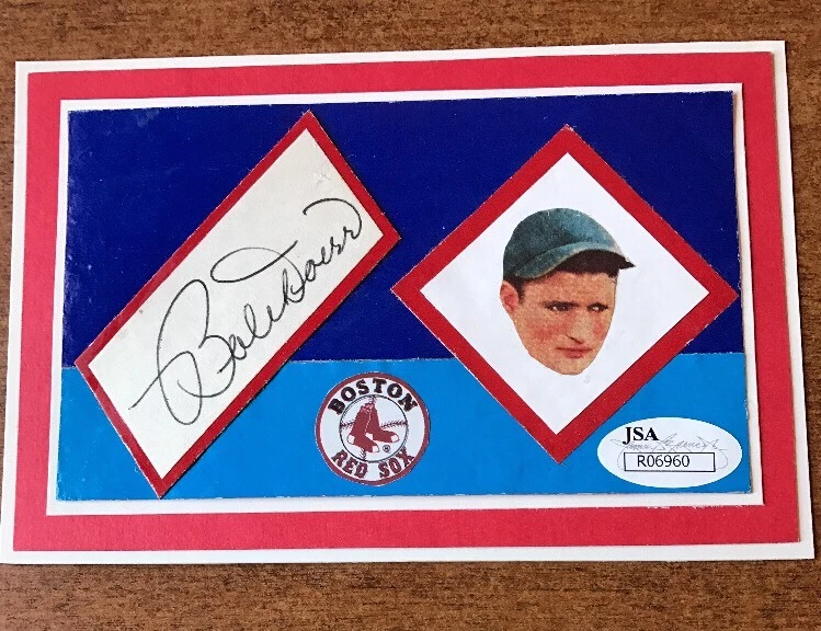 Signed Bobby Doerr Auto Cut Signed Cut Signature Display Jsa Coa
