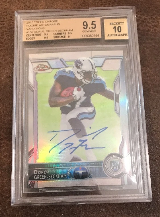 2015 Topps Chrome Dorial Green Beckham auto variation refractor /75 BGS 9.5/10
