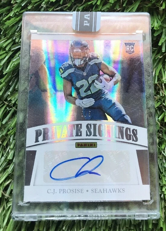 2017 Panini Private Signings Super Bowl 51 Promo C.J. PROSISE RC AUTO 5/5
