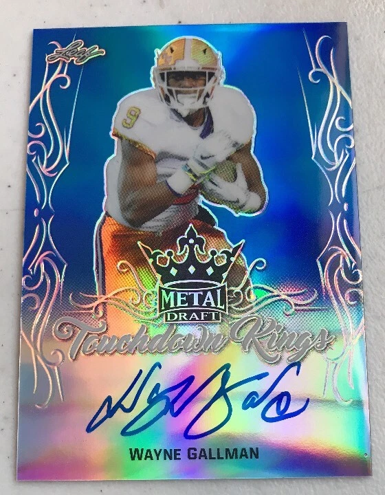 2017 Leaf Metal Wayne Gallman Prismatic Blue Auto Clemson Tigers 1/35 EBAY 1/1
