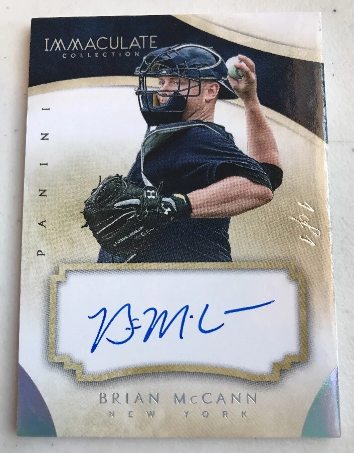 2014 Immaculate Brian McCann YANKEES AUTO #1/1 TRUE 1/1
