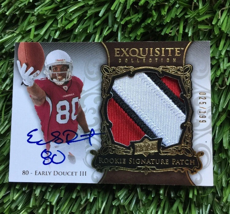 Early Doucet III 2008 Exquisite Collection Autograph Game Jersey Patch RC #199
