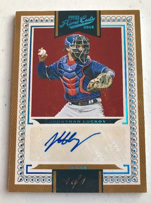 2016 Panini Prime Cuts JONATHAN LUCROY Autograph HOLO PLATINUM 1/1 TEXAS
