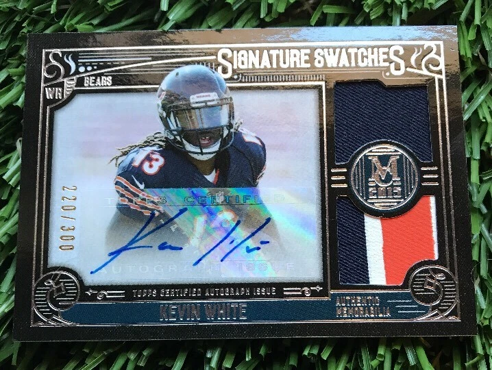 2015 Topps Museum Collection Signature Swatches Kevin White Dual Patch Auto /300
