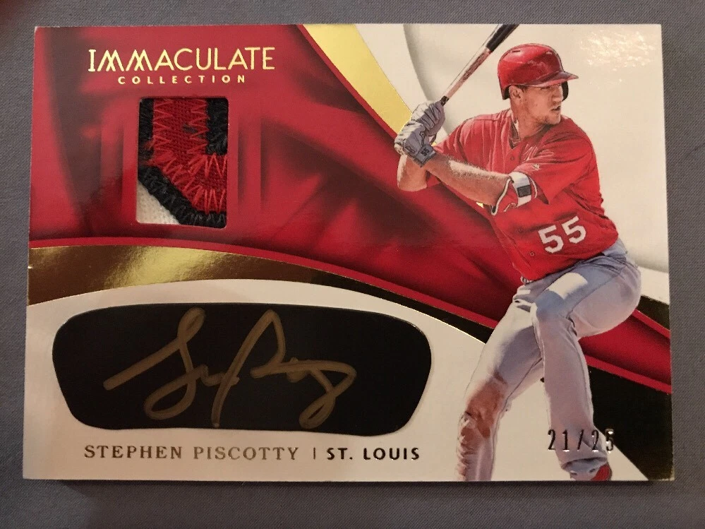 2017 IMMACULATE STEPHEN PISCOTTY CARBON EYE BLACK SIGNATURES PATCH AUTO 21/25
