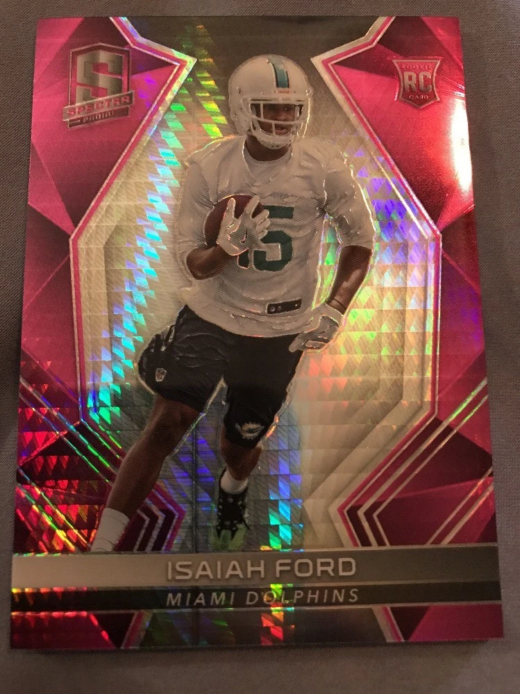 2017 Spectra ISAIAH FORD Rookie pink 6/15 Dolphins RC
