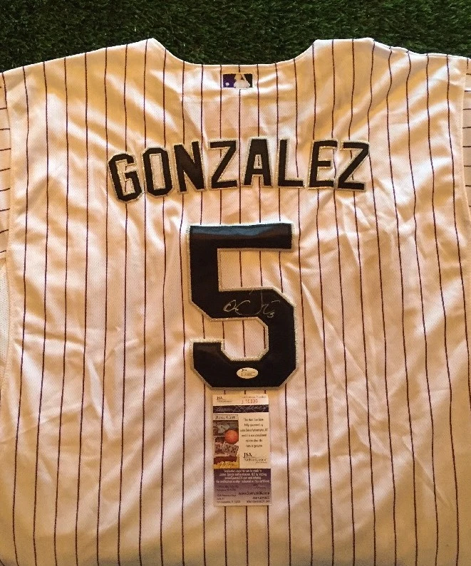 CARLOS GONZALEZ CARGO COLORADO ROCKIES SIGNED Jersey JSA/COA J15930
