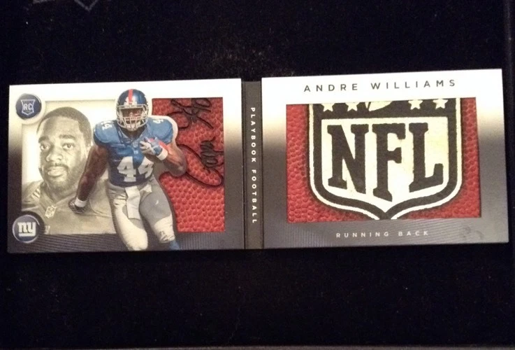 2014 Panini Playbook 1/1 NFL Shield Football Patch ANDRE WILLIAMS New York GIANT

