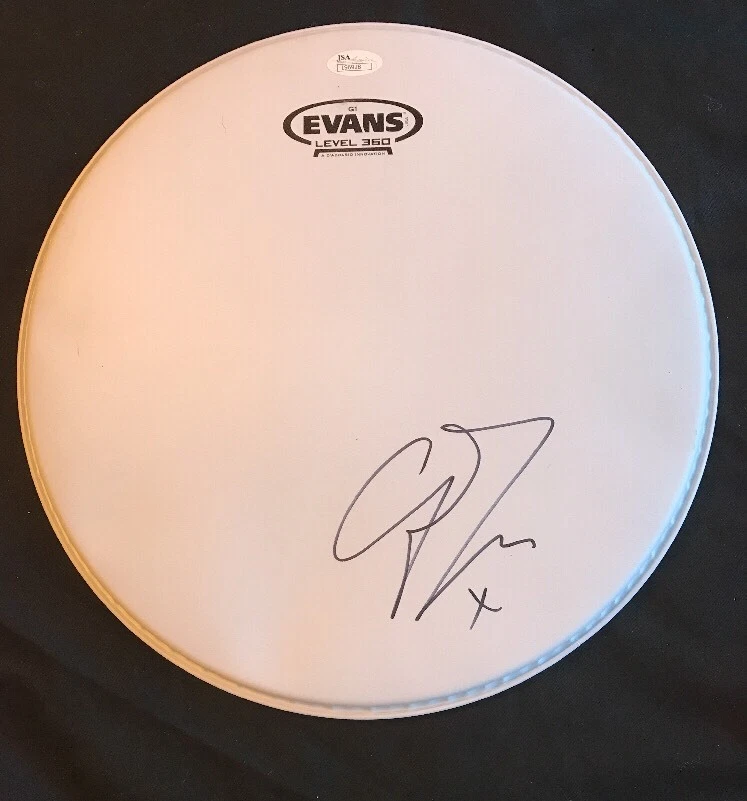 GEORGE EZRA SIGNED EVANS DRUMHEAD JSA/COA **VERY RARE AND A MUST SEE
