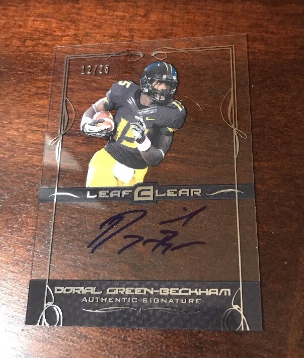 2015 LEAF CLEAR DORIAL GREEN-BECKHAM ROOKIE AUTHENTIC SIGNATURE AUTO /25 SSP
