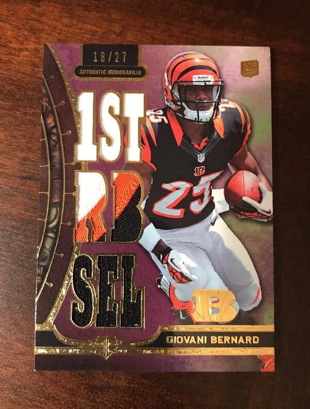 2013 Topps Triple Threads Giovani Bernard Triple 3 CLR Jersey RC #ED /27 Bengals

