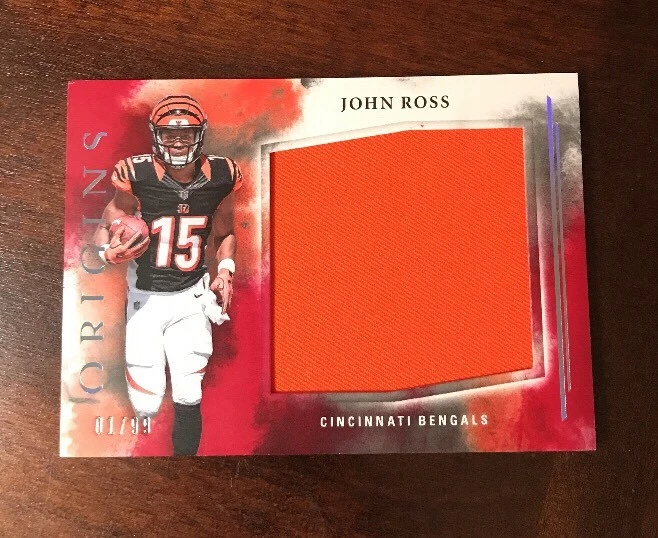 JOHN ROSS RC 2017 PANINI ORIGINS JUMBO JERSEY # 1/99 BENGALS ROOKIE 1/1
