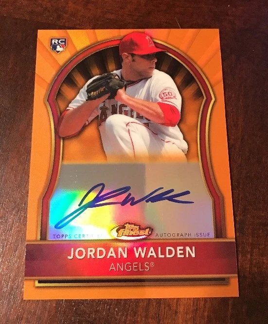 2011 TOPPS FINEST #88 JORDAN WALDEN ORANGE REFRACTOR AUTO RC #ED /99
