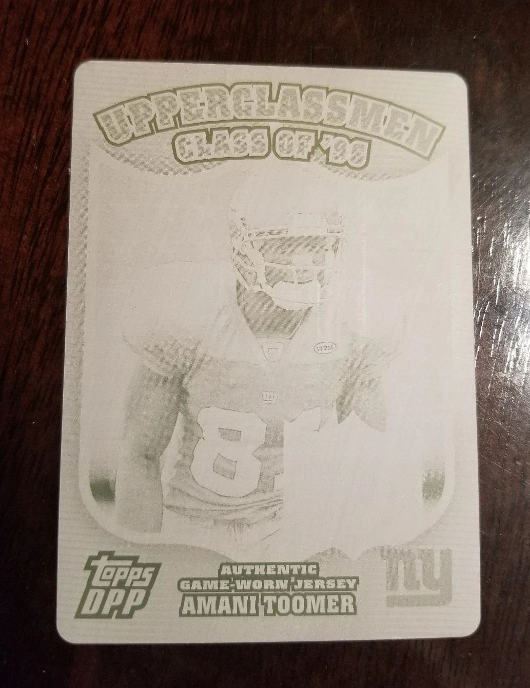 AMANI TOOMER 2006 Topps Draft Picks Black Printing Plate Rookie #ED 1/1 GIANTS
