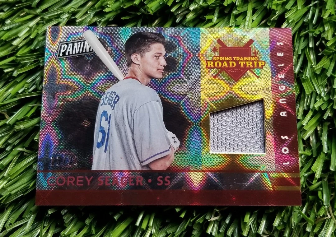 2017 PANINI DAY SPRING TRAINING ROAD TRIP CRACKED ICE JERSEY #ED /25 DODGERS
