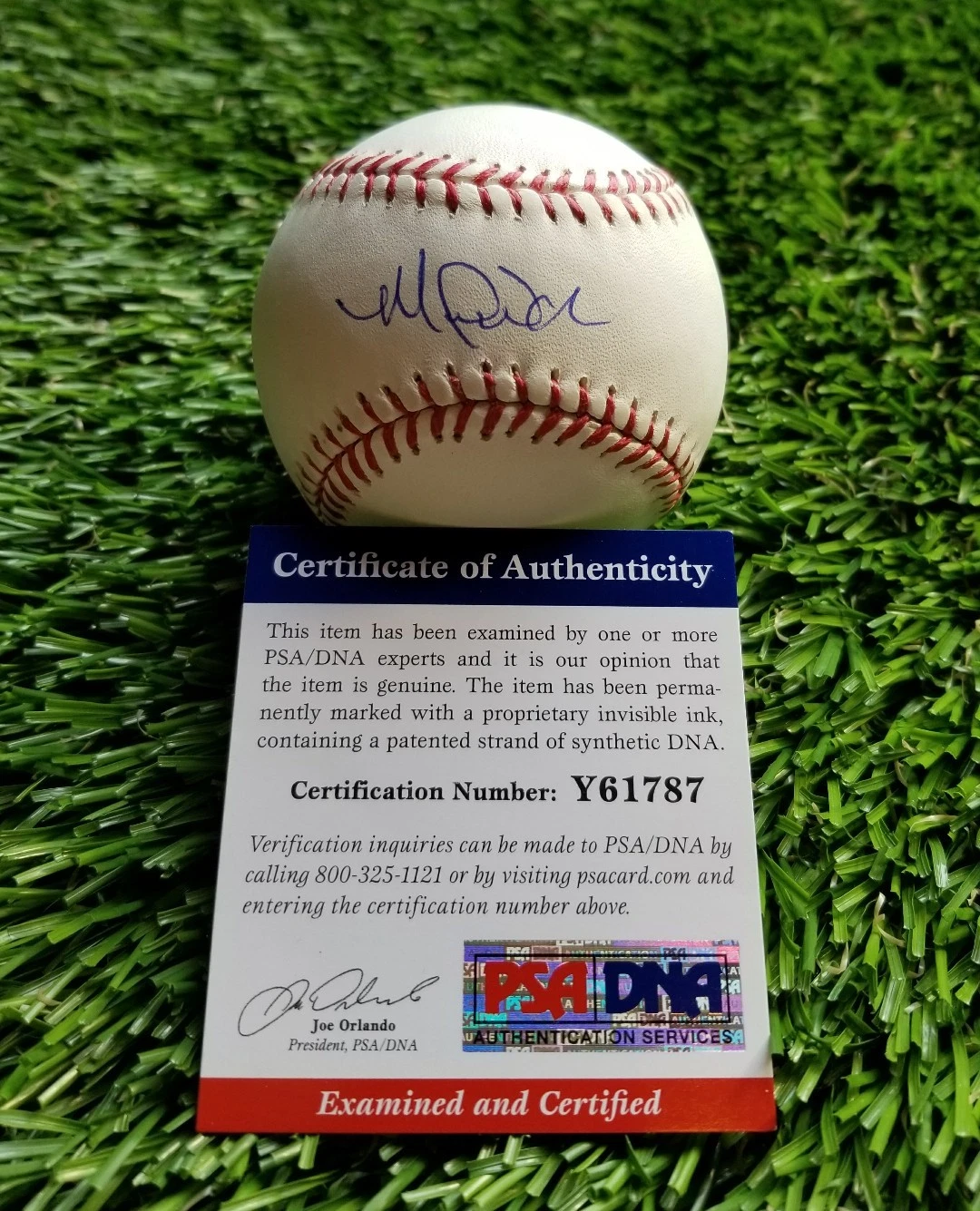 MICHAEL WACHA ST. LOUIS CARDINALS SIGNED MAJOR LEAGUE BASEBALL PSA/COA Y61787
