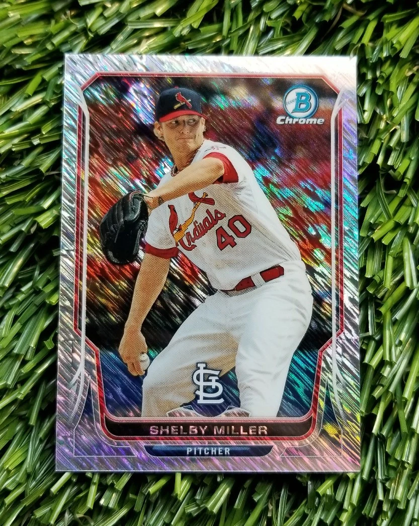 2014 BOWMAN CHROME SHELBY MILLER SILVER SHIMMER REFRACTOR #ED /15 DBACKS SSP
