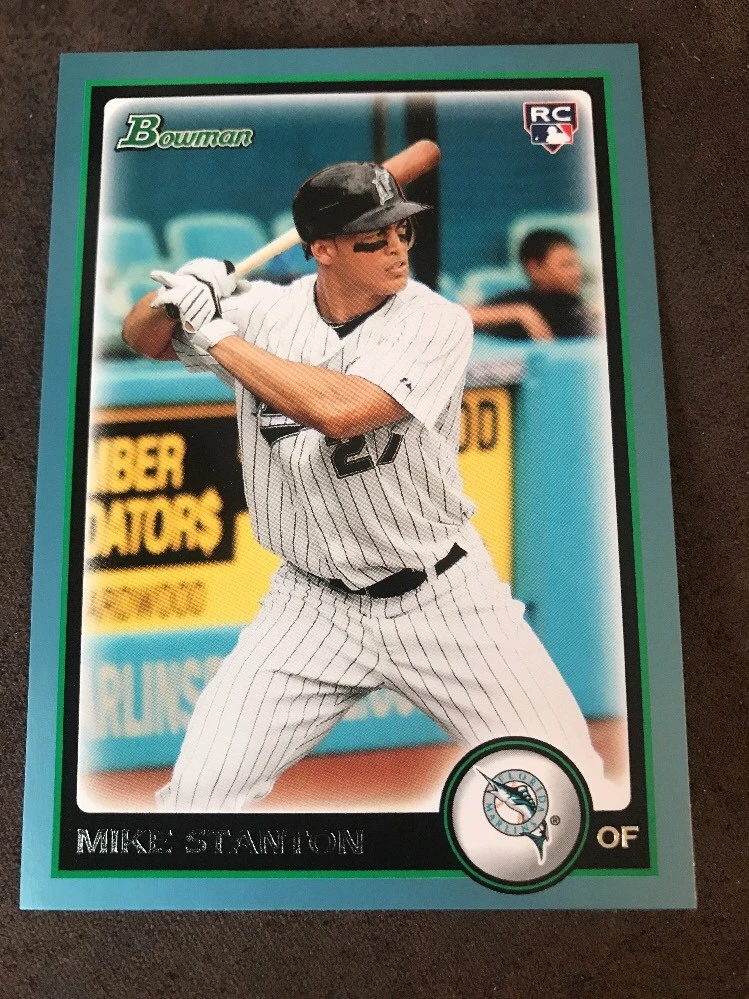 MIKE STANTON 2010 BOWMAN DRAFT PROPECTS BLUE ROOKIE CARD #BDP30 158/399
