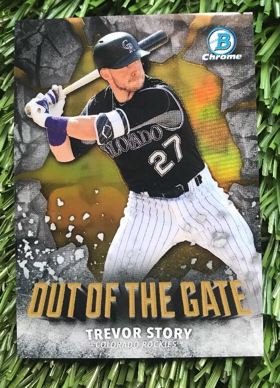 TREVOR STORY 2016 Bowman Chrome OUT OF THE GATE GOLD REFRACTOR 13/50 Rockies
