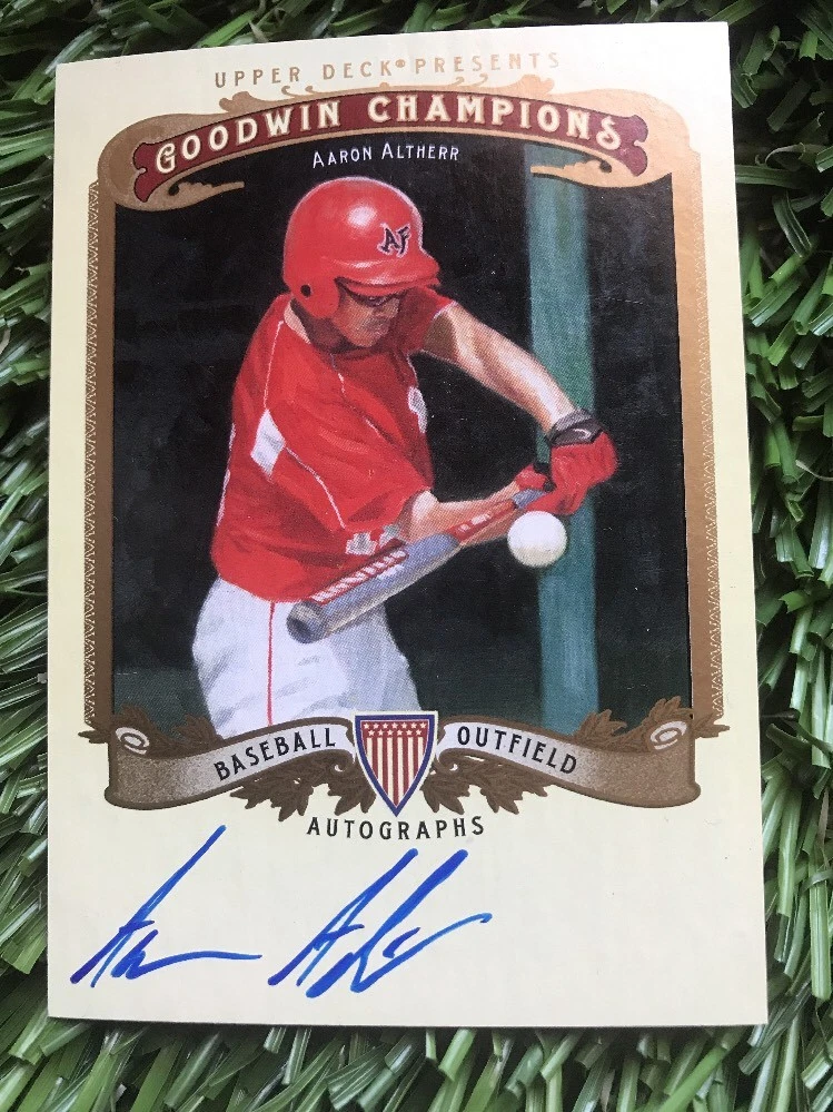2012 Goodwin Champions Aaron Altherr auto autograph signed card
