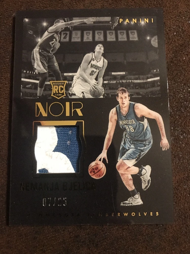 2015-16 Panini Noir Acetate Materials Prime #32 Nemanja Bjelica 7/25

