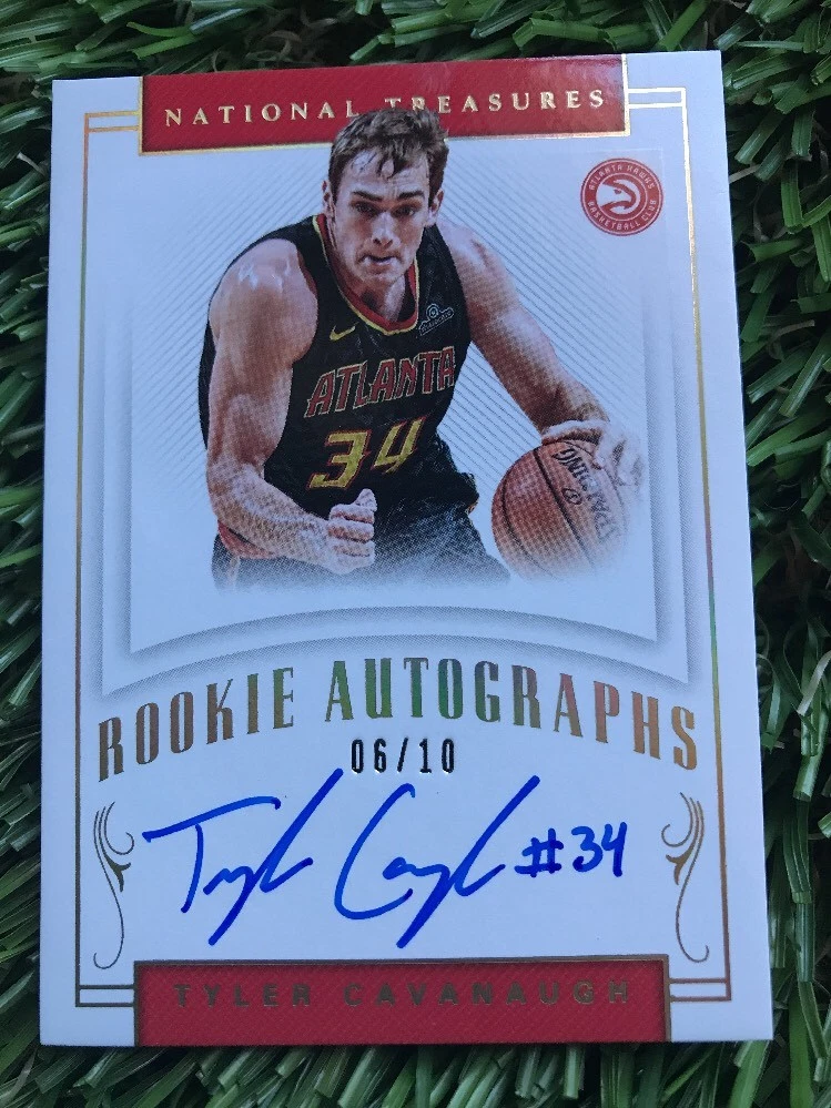 2017-18 Panini National Treasures Tyler Cavanaugh Gold RC Auto 6/10
