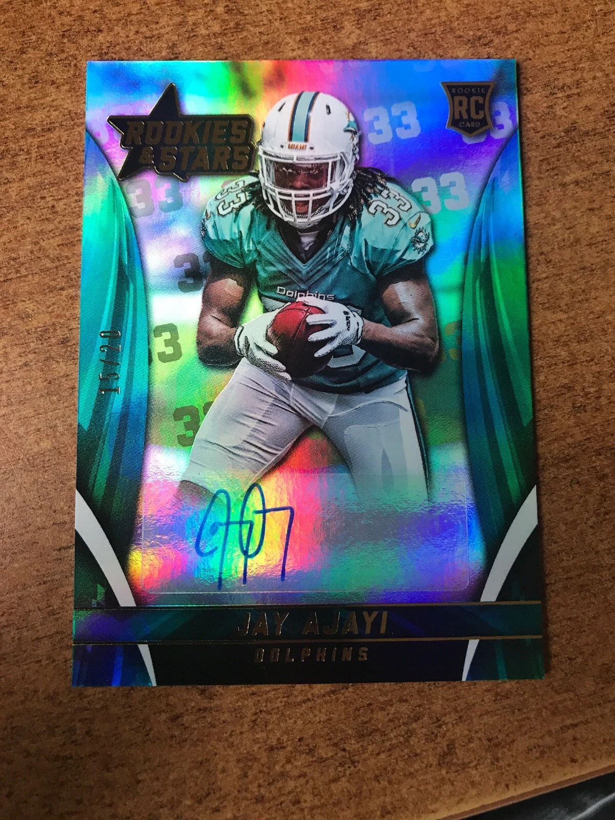 2015 Rockies & Stars Jay Ajayi RC Numbers Foil Auto /20 Eagles !
