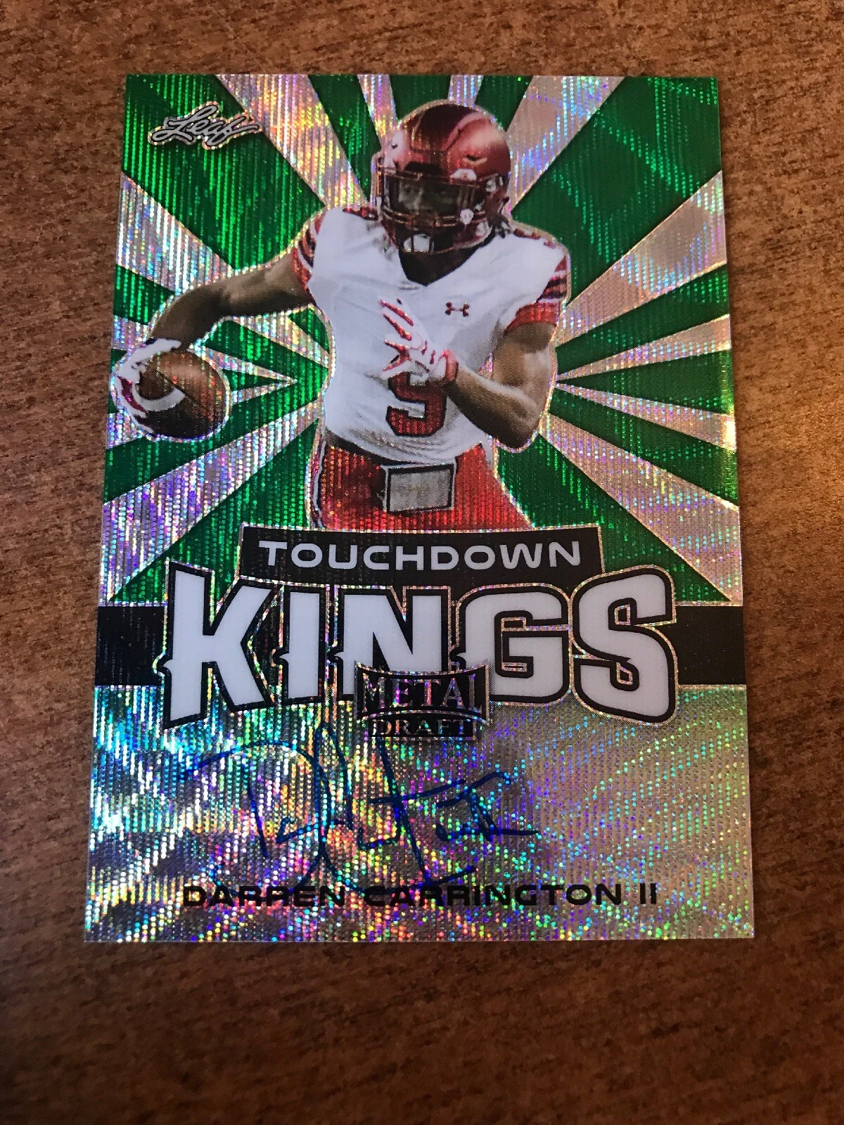 DARREN CARRINGTON II 2018 Leaf Metal Draft TD Kings AUTO SSP 5/5 EBAY 1/1 Wow
