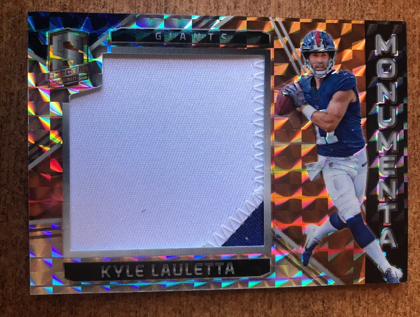 2018 SpectraORANGE RC 1/5 EBAY 1/1! Kyle Lauletta! Giants
