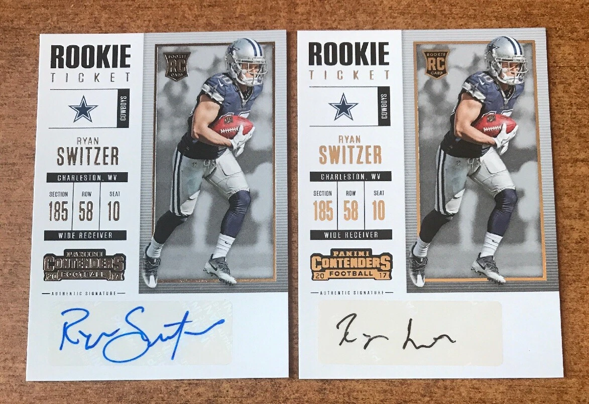 LOT OF (2) RYAN SWITZER 2017 CONTENDERS ROOKIE RC AUTO AUTOGRAPH ** STEELERS **
