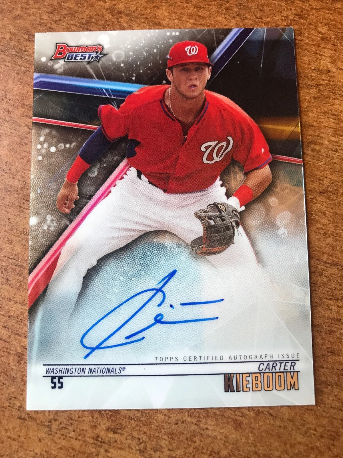 2018 Bowmans Best Auto Carter Kieboom B18-CK Nationals Autograph 2
