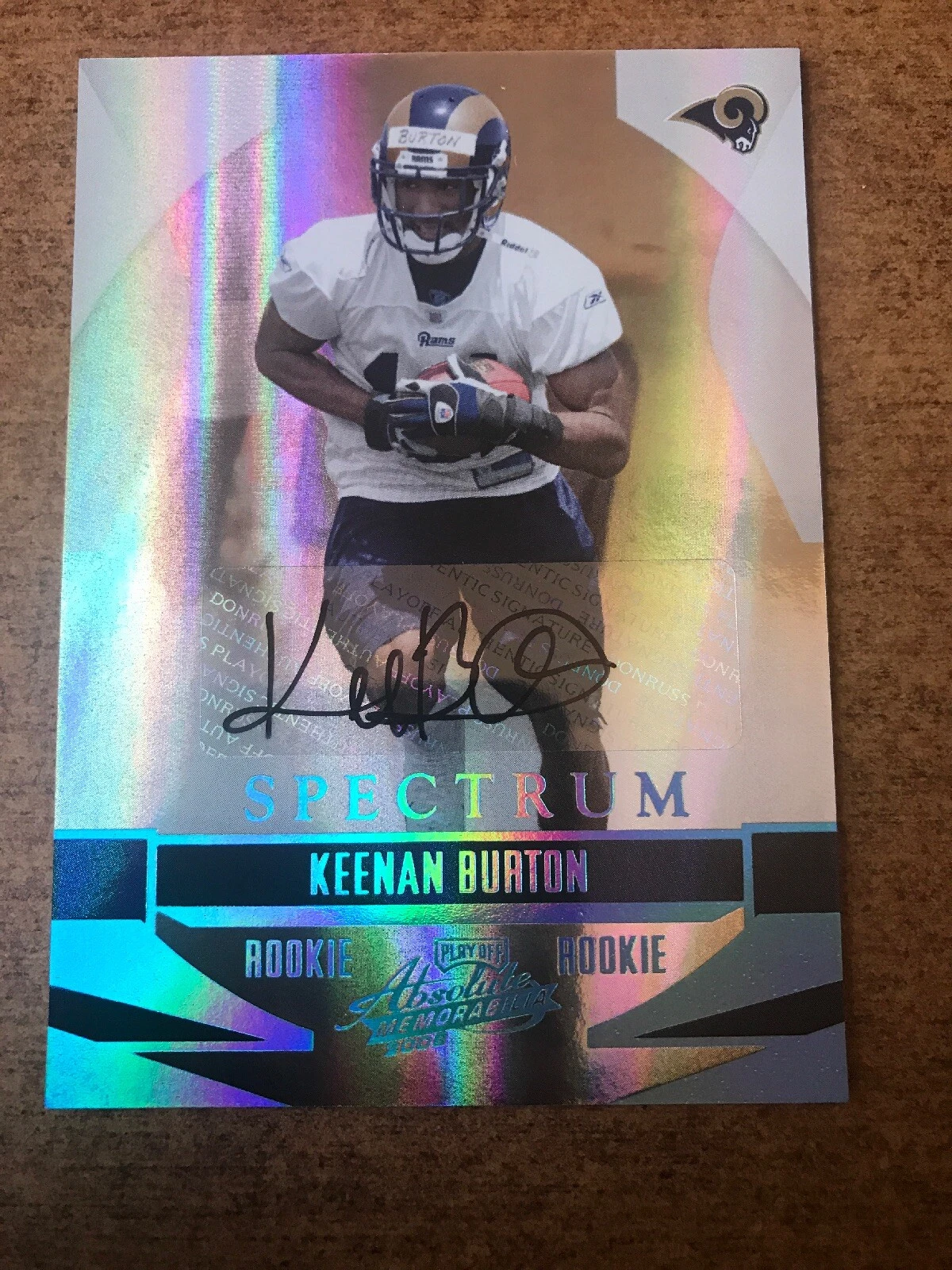 2008 Absolute Memorabilia SPECTRUM KEENAN BURTON Platinum AUTO Rookie 1/1 RAMS
