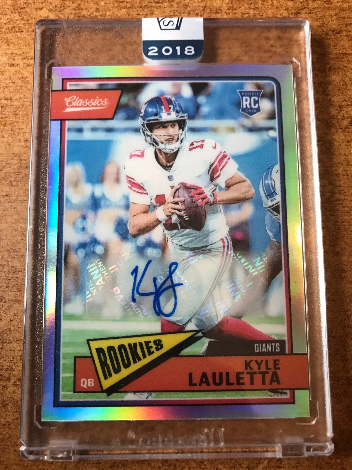 2018 Panini Honors KYLE LAULETTA Classics Silver Prizm Auto RC #’d 45/75 GIANTS
