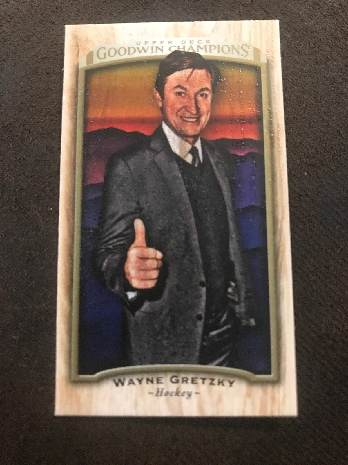 2017 UD Goodwin Champions Wood Lumberjack Mini #30 Wayne Gretzky 4/8 SSP
