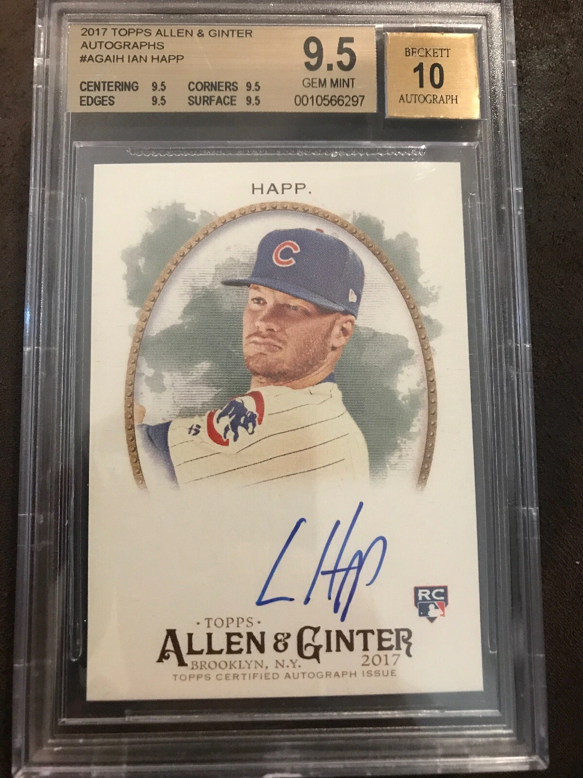 2017 Topps Allen & Ginter IAN HAPP RC Auto SP BGS 9.5/10 GEM MINT
