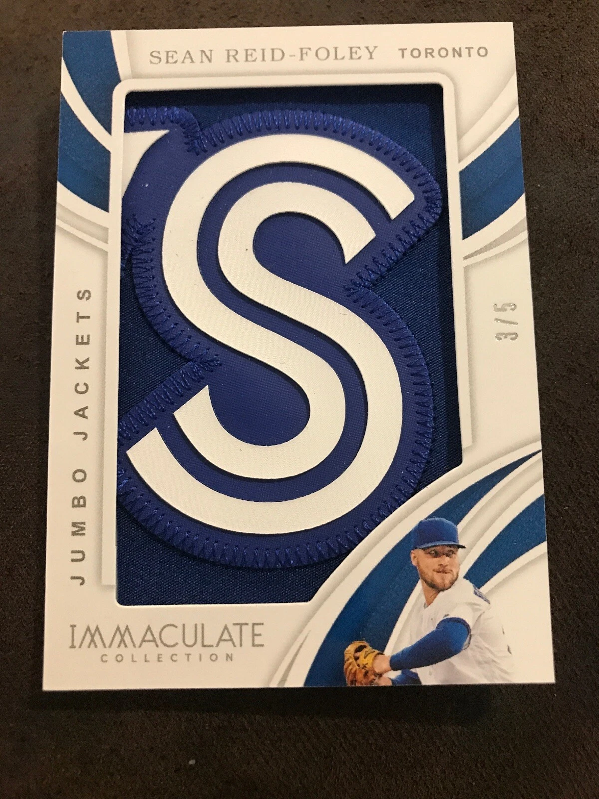 Sean Reid-Foley 2019 Immaculate Jumbo JACKETS Relic SSP 3/5 Nice! Blue Jays
