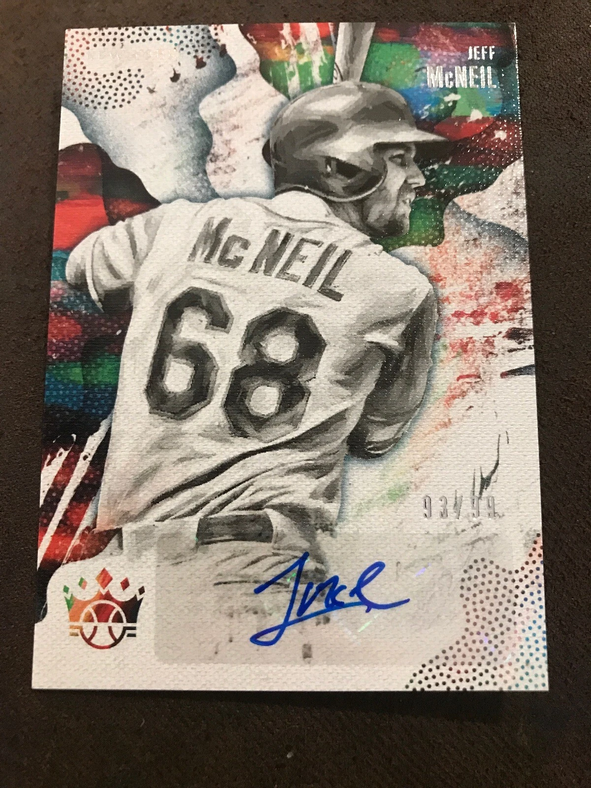 2019 Diamond Kings JEFF MCNEIL Auto DK Signatures #'D 93/99! AUTOGRAPH!
