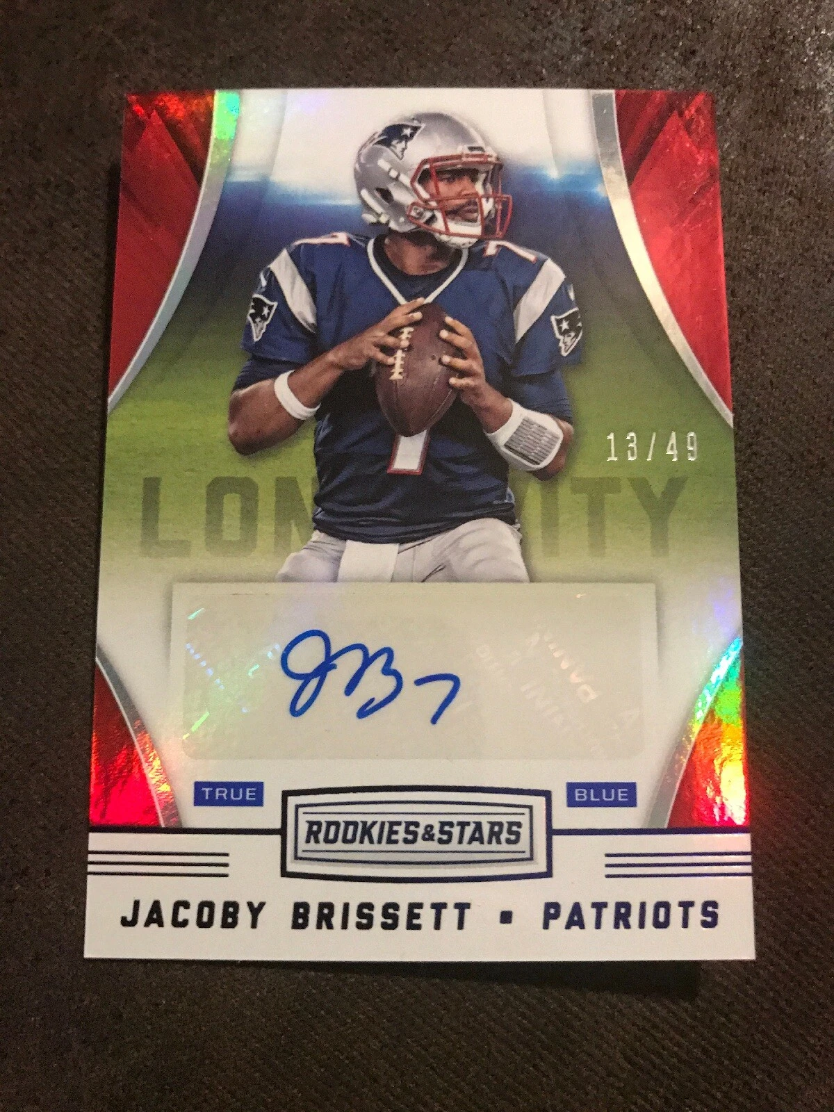 2016 Rookies & Stars True Blue Jacoby Brissett Rookie Auto /49
