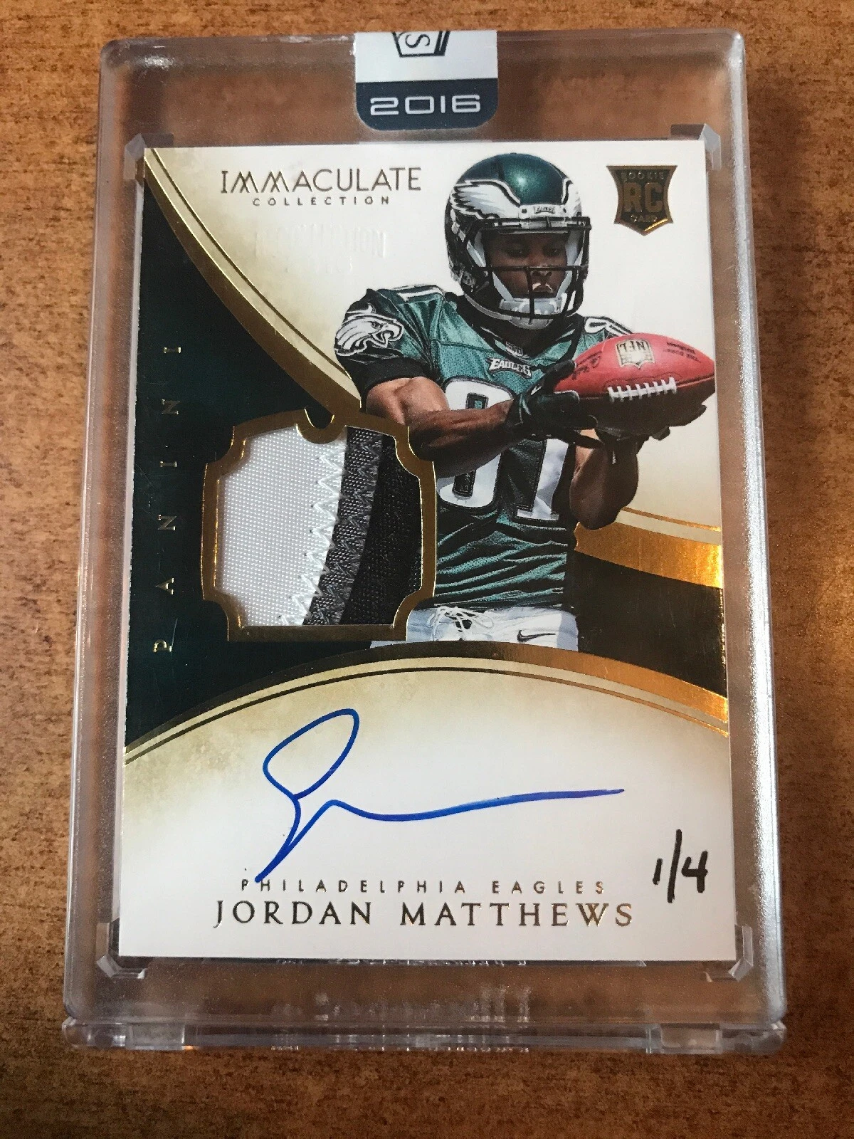 JORDAN MATTHEWS RECOLLECTION RPA IMMACULATE PATCH AUTO #1/4 2016 PANINI HONORS
