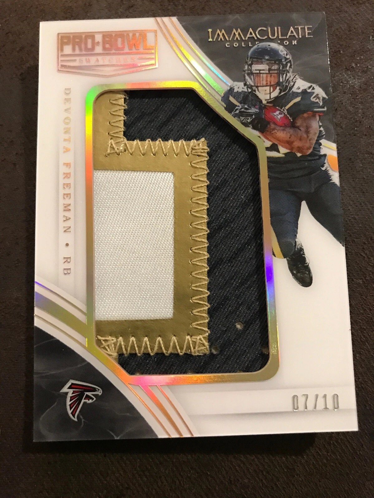 2016 Immaculate Devonta Freeman Acetate 3 Color PRO BOWL Patch #7/10!!!
